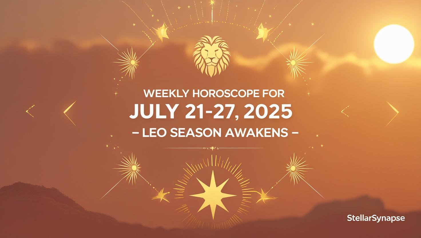 Weekly Horoscope for July 21–27, 2025 – Leo Season Awakens Courage, Clarity & Cosmic Power by Zodiac Sign