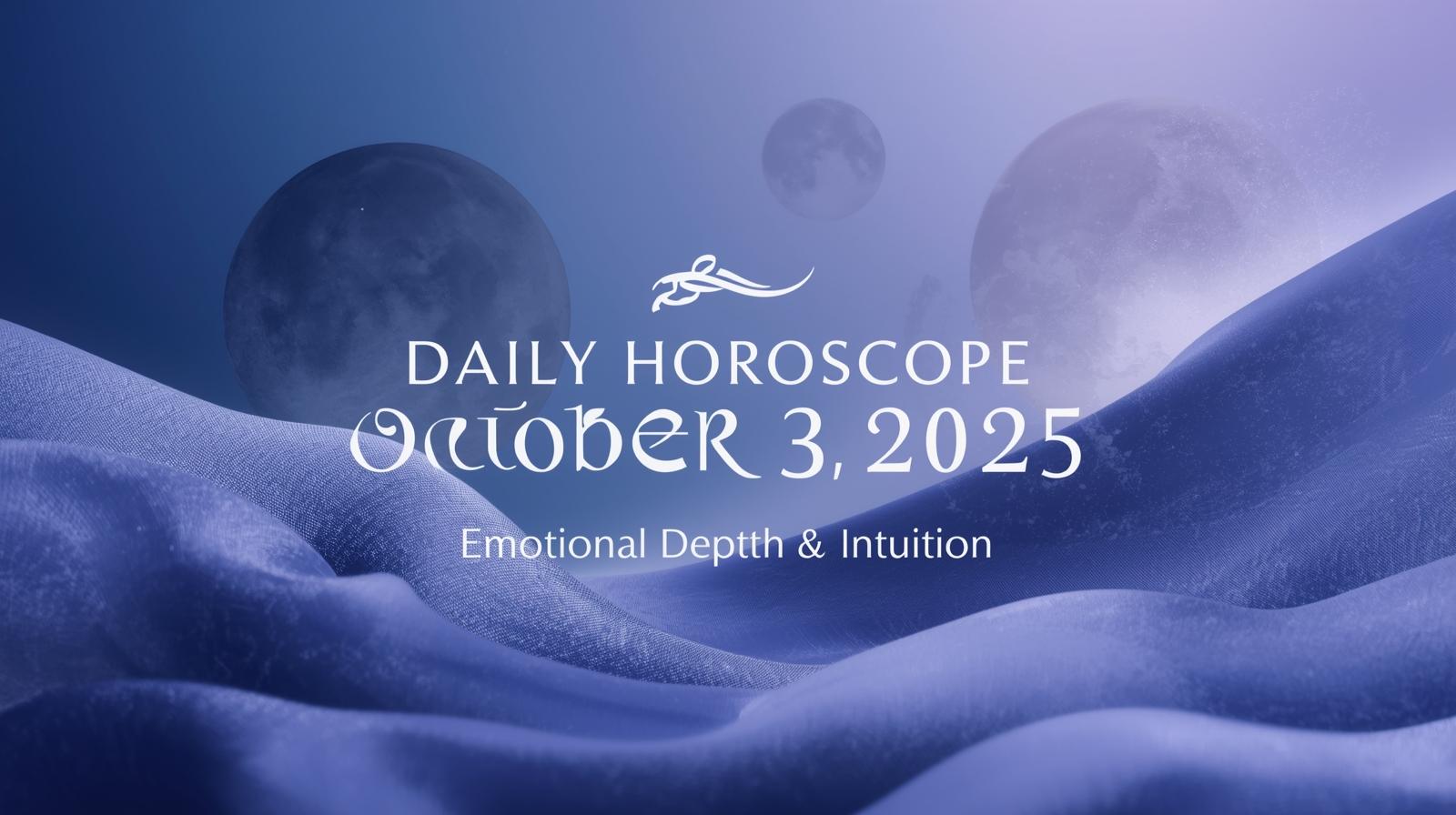 Daily Horoscope for October 3