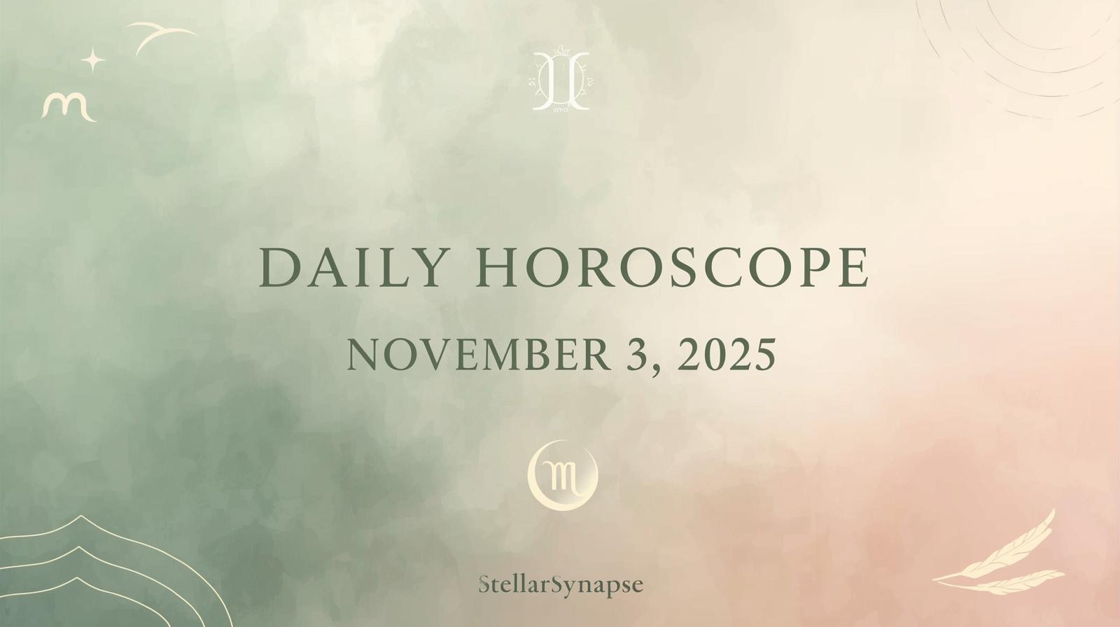 Daily Horoscope for November 3