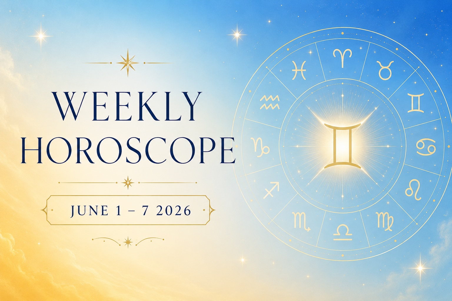 Weekly Horoscope for June 1 – 7 2026 – Fresh Opportunities, Clear Communication & Positive Momentum